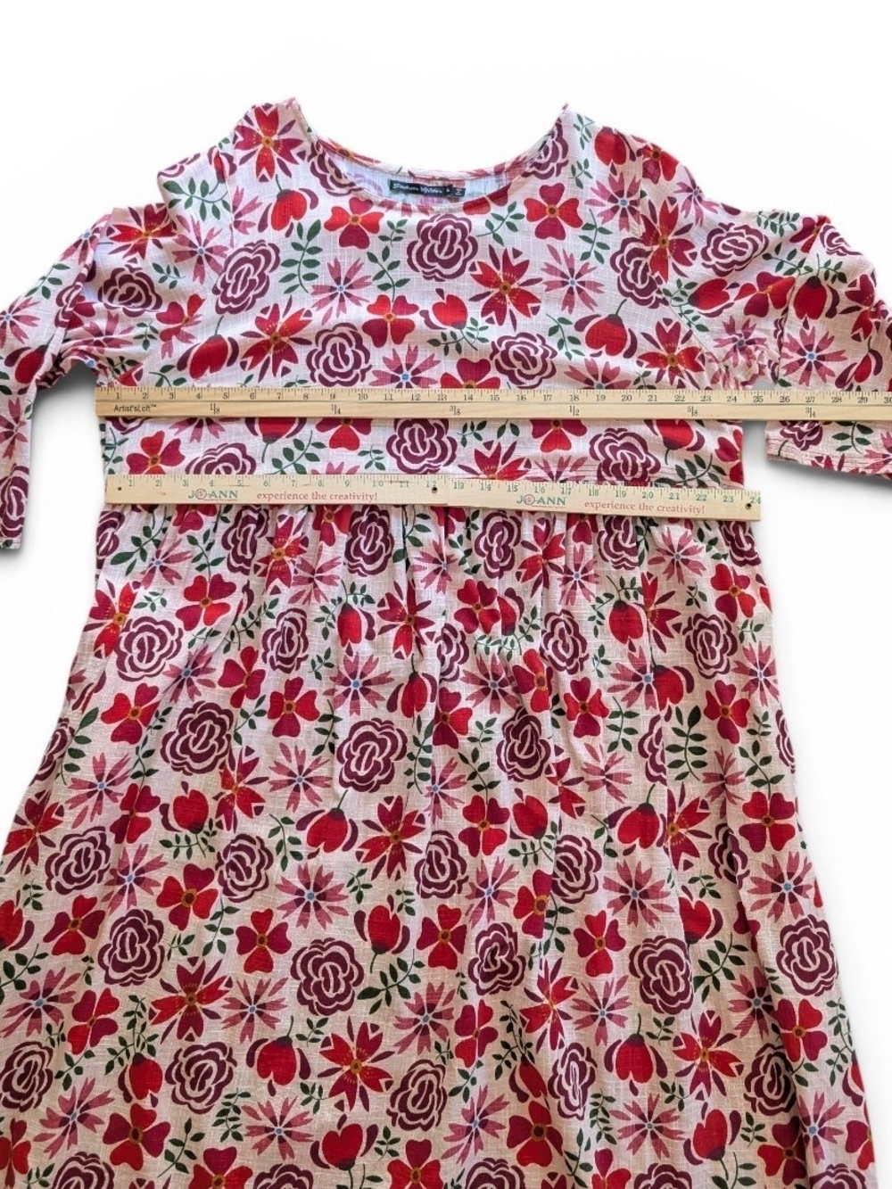 Gudrun Sjödén Organic Cotton Floral Midi Dress Lagenlook Boho - Picture 9 of 11